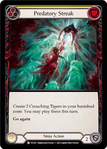 Predatory Streak (Yellow) (TCC097), Round the Table: TCCxLSS — Flesh & Blood card price