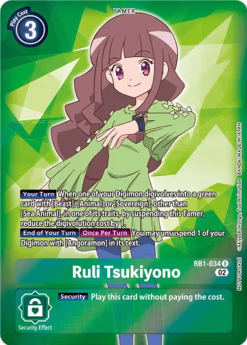 Ruli Tsukiyono (Resurgence Booster Box Promotion Pack) (RB1-034 R), Resurgence Booster — Digimon card price