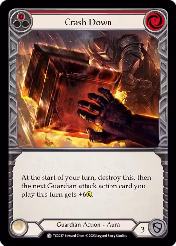 Crash Down (Red) (TCC037), Round the Table: TCCxLSS — Flesh & Blood card price