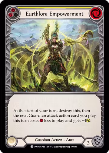 Earthlore Empowerment (Yellow) (TCC043), Round the Table: TCCxLSS — Flesh & Blood card price