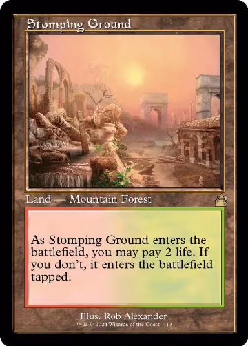 Stomping Ground (Retro Frame) (413), Ravnica Remastered — Magic card price