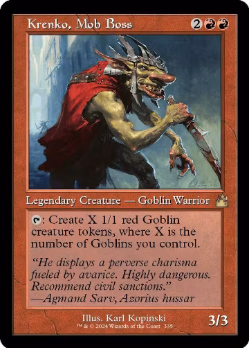 Krenko, Mob Boss (Retro Frame) (335), Ravnica Remastered — Magic card price