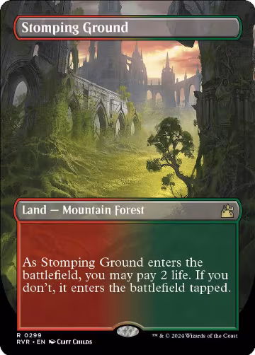 Stomping Ground (Borderless) (299), Ravnica Remastered — Magic card price