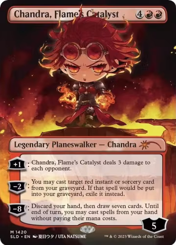 Chandra, Flame's Catalyst (Rainbow Foil) (1420), Secret Lair Drop Series — Magic card price