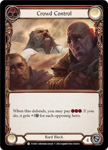 Crowd Control (Red) (TCC060), Round the Table: TCCxLSS — Flesh & Blood card price
