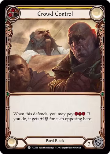 Crowd Control (Yellow) (TCC063), Round the Table: TCCxLSS — Flesh & Blood card price