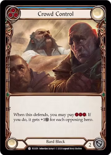 Crowd Control (Blue) (TCC076), Round the Table: TCCxLSS — Flesh & Blood card price