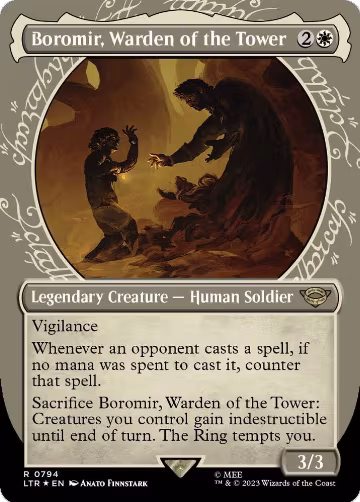 Boromir, Warden of the Tower (Showcase) (Surge Foil) (794), Universes Beyond: The Lord of the Rings: Tales of Middle-earth — Magic card price