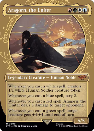 Aragorn, the Uniter (Showcase) (Surge Foil) (809), Universes Beyond: The Lord of the Rings: Tales of Middle-earth — Magic card price