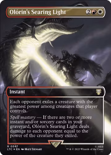 Olorin's Searing Light (Borderless) (Surge Foil) (547), Commander: The Lord of the Rings: Tales of Middle-earth — Magic card price