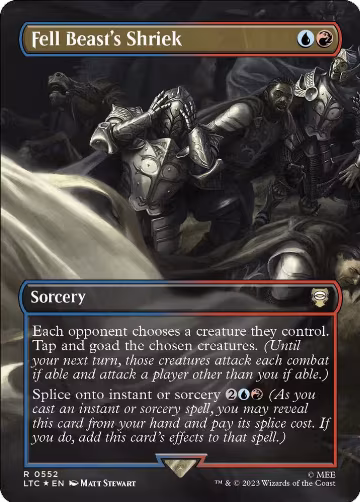 Fell Beast's Shriek (Borderless) (Surge Foil) (552), Commander: The Lord of the Rings: Tales of Middle-earth — Magic card price