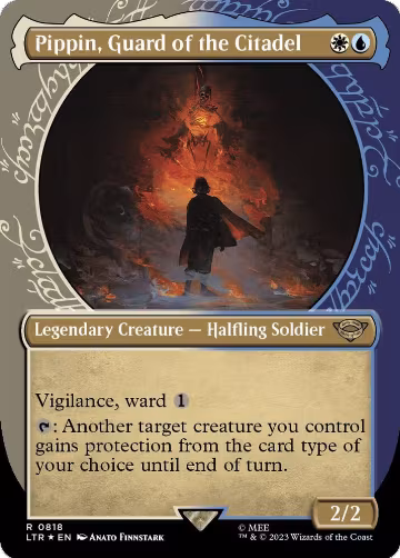 Pippin, Guard of the Citadel (Showcase) (Surge Foil) (818), Universes Beyond: The Lord of the Rings: Tales of Middle-earth — Magic card price