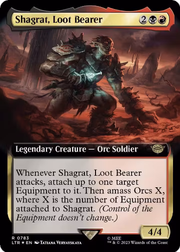 Shagrat, Loot Bearer (Extended Art) (Surge Foil) (783), Universes Beyond: The Lord of the Rings: Tales of Middle-earth — Magic card price