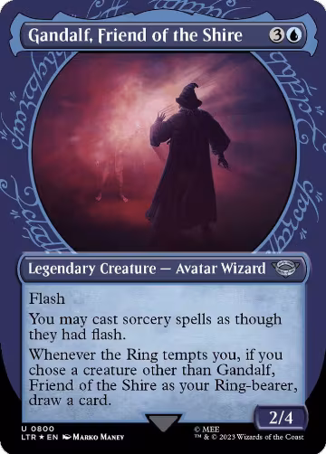 Gandalf, Friend of the Shire (Showcase) (Surge Foil) (800), Universes Beyond: The Lord of the Rings: Tales of Middle-earth — Magic card price