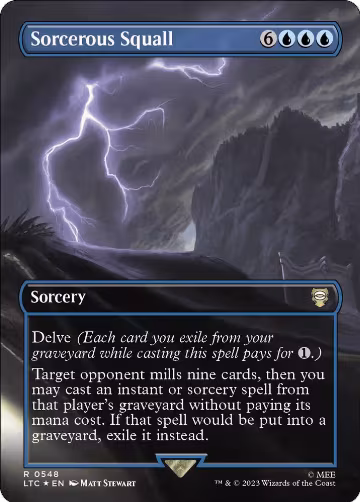 Sorcerous Squall (Borderless) (Surge Foil) (548), Commander: The Lord of the Rings: Tales of Middle-earth — Magic card price