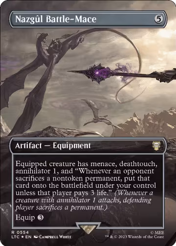 Nazgul Battle-Mace (Borderless) (Surge Foil) (554), Commander: The Lord of the Rings: Tales of Middle-earth — Magic card price