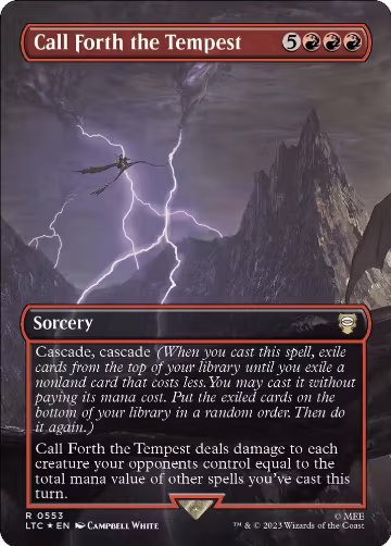 Call Forth the Tempest (Borderless) (Surge Foil) (553), Commander: The Lord of the Rings: Tales of Middle-earth — Magic card price