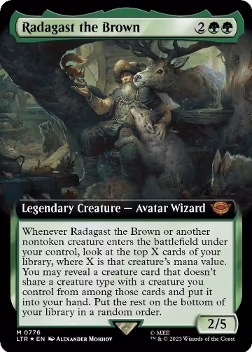 Radagast the Brown (Extended Art) (Surge Foil) (776), Universes Beyond: The Lord of the Rings: Tales of Middle-earth — Magic card price
