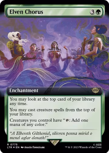 Elven Chorus (Extended Art) (Surge Foil) (775), Universes Beyond: The Lord of the Rings: Tales of Middle-earth — Magic card price