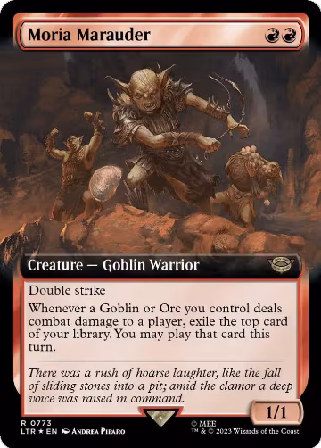 Moria Marauder (Extended Art) (Surge Foil) (773), Universes Beyond: The Lord of the Rings: Tales of Middle-earth — Magic card price