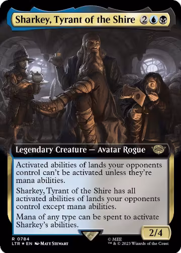Sharkey, Tyrant of the Shire (Extended Art) (Surge Foil) (784), Universes Beyond: The Lord of the Rings: Tales of Middle-earth — Magic card price