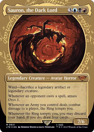 Sauron, the Dark Lord (Showcase) (Surge Foil) (821), Universes Beyond: The Lord of the Rings: Tales of Middle-earth — Magic card price