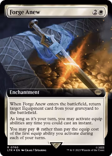 Forge Anew (Extended Art) (Surge Foil) (760), Universes Beyond: The Lord of the Rings: Tales of Middle-earth — Magic card price