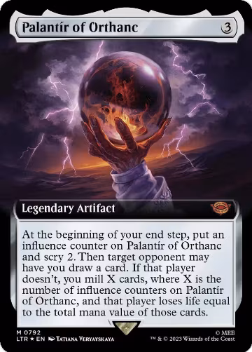 Palantir of Orthanc (Extended Art) (Surge Foil) (792), Universes Beyond: The Lord of the Rings: Tales of Middle-earth — Magic card price