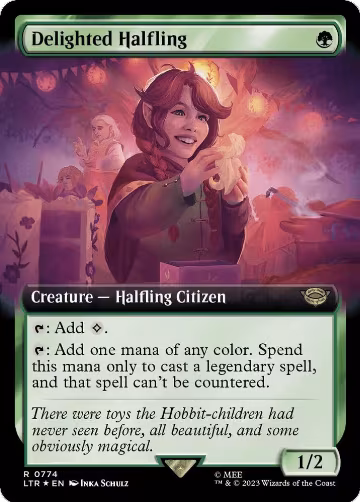 Delighted Halfling (Extended Art) (Surge Foil) (774), Universes Beyond: The Lord of the Rings: Tales of Middle-earth — Magic card price