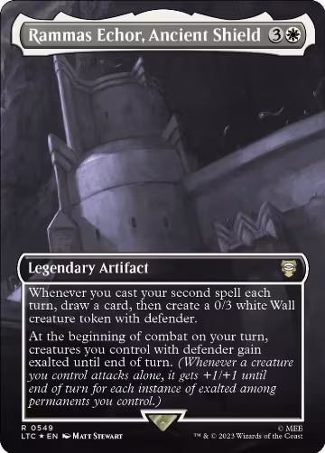 Rammas Echor, Ancient Shield (Borderless) (Surge Foil) (549), Commander: The Lord of the Rings: Tales of Middle-earth — Magic card price