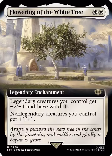 Flowering of the White Tree (Extended Art) (Surge Foil) (759), Universes Beyond: The Lord of the Rings: Tales of Middle-earth — Magic card price