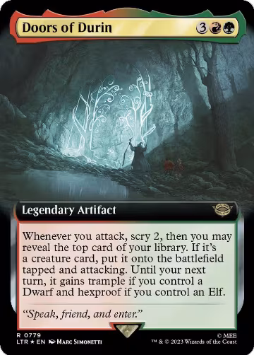 Doors of Durin (Extended Art) (Surge Foil) (779), Universes Beyond: The Lord of the Rings: Tales of Middle-earth — Magic card price
