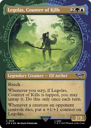 Legolas, Counter of Kills (Showcase) (Surge Foil) (816), Universes Beyond: The Lord of the Rings: Tales of Middle-earth — Magic card price