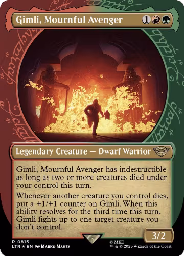 Gimli, Mournful Avenger (Showcase) (Surge Foil) (815), Universes Beyond: The Lord of the Rings: Tales of Middle-earth — Magic card price