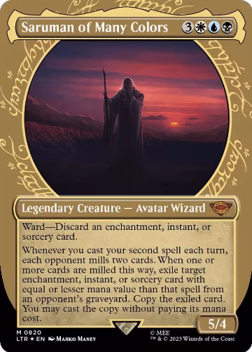 Saruman of Many Colors (Showcase) (Surge Foil) (820), Universes Beyond: The Lord of the Rings: Tales of Middle-earth — Magic card price