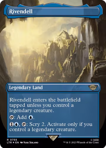 Rivendell (Borderless) (Surge Foil) (755), Universes Beyond: The Lord of the Rings: Tales of Middle-earth — Magic card price