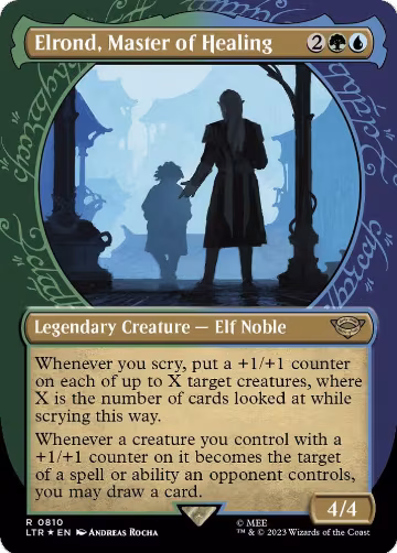 Elrond, Master of Healing (Showcase) (Surge Foil) (810), Universes Beyond: The Lord of the Rings: Tales of Middle-earth — Magic card price