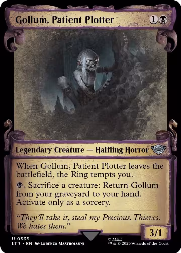 Gollum, Patient Plotter (Showcase Scrolls) (535), Universes Beyond: The Lord of the Rings: Tales of Middle-earth — Magic card price