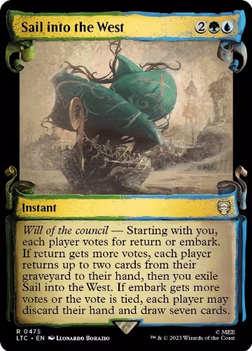 Sail into the West (Showcase Scrolls) (475), Commander: The Lord of the Rings: Tales of Middle-earth — Magic card price