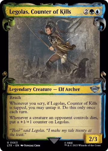 Legolas, Counter of Kills (Showcase Scrolls) (663), Universes Beyond: The Lord of the Rings: Tales of Middle-earth — Magic card price