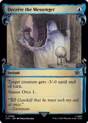 Deceive the Messenger (Showcase Scrolls) (498), Universes Beyond: The Lord of the Rings: Tales of Middle-earth — Magic card price