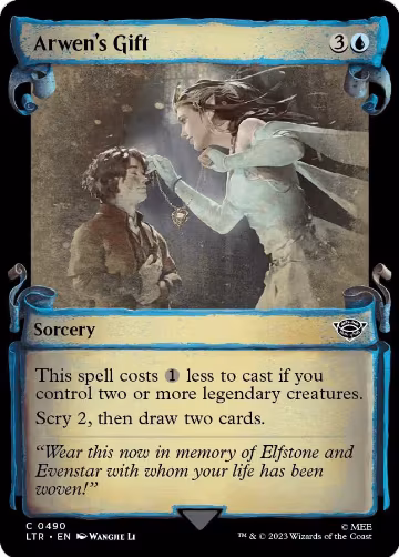 Arwen's Gift (Showcase Scrolls) (490), Universes Beyond: The Lord of the Rings: Tales of Middle-earth — Magic card price
