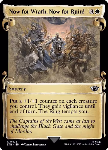 Now for Wrath, Now for Ruin! (Showcase Scrolls) (475), Universes Beyond: The Lord of the Rings: Tales of Middle-earth — Magic card price