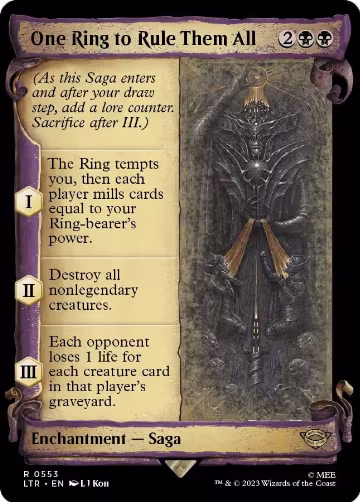 One Ring to Rule Them All (Showcase Scrolls) (553), Universes Beyond: The Lord of the Rings: Tales of Middle-earth — Magic card price
