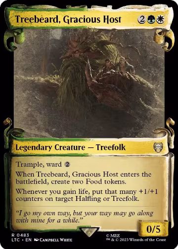 Treebeard, Gracious Host (Showcase Scrolls) (483), Commander: The Lord of the Rings: Tales of Middle-earth — Magic card price