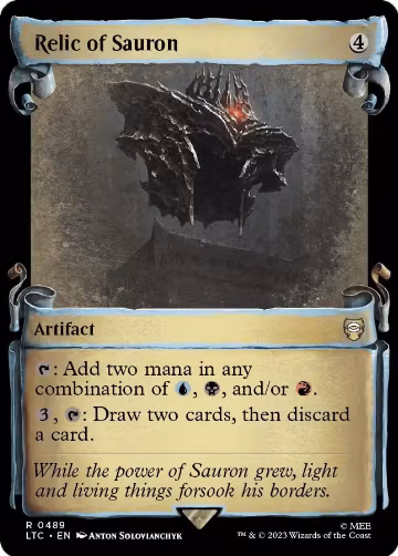 Relic of Sauron (Showcase Scrolls) (489), Commander: The Lord of the Rings: Tales of Middle-earth — Magic card price