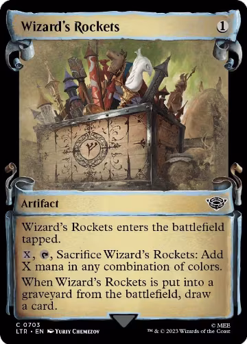 Wizard's Rockets (Showcase Scrolls) (703), Universes Beyond: The Lord of the Rings: Tales of Middle-earth — Magic card price