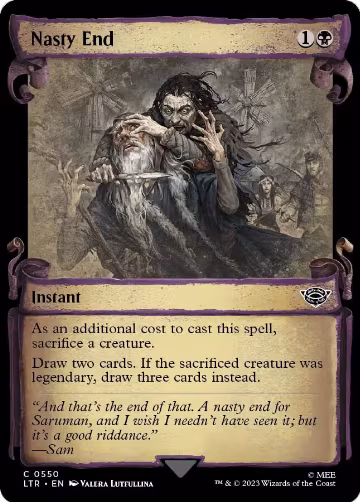 Nasty End (Showcase Scrolls) (550), Universes Beyond: The Lord of the Rings: Tales of Middle-earth — Magic card price