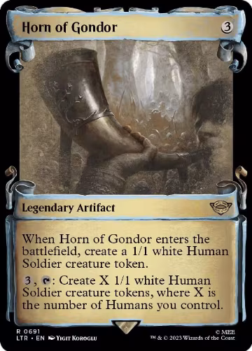 Horn of Gondor (Showcase Scrolls) (691), Universes Beyond: The Lord of the Rings: Tales of Middle-earth — Magic card price