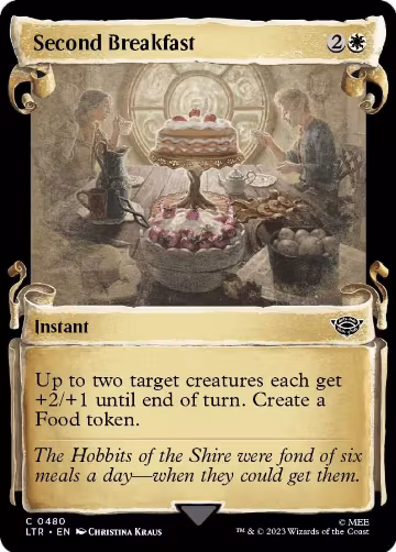 Second Breakfast (Showcase Scrolls) (480), Universes Beyond: The Lord of the Rings: Tales of Middle-earth — Magic card price